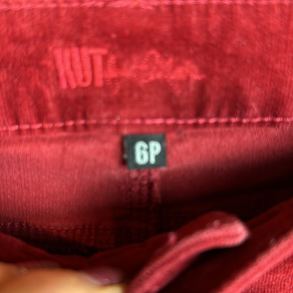 KUT Cranberry Colored Corduroy Pants- 6P - Picture 6 of 16